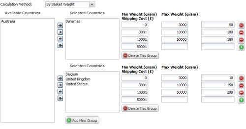 shipping method